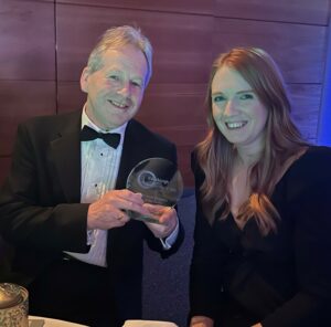 Andy Brown and Yvonne McKean of Narro with award